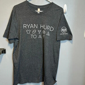 ryan hurd To a T gray unisex short sleeve round neck shirt large RCA records